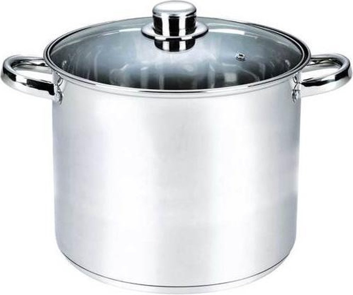 Oala cu capac Michelino XXL, 21 litri, 34 cm, otel inoxidabil, argintiu