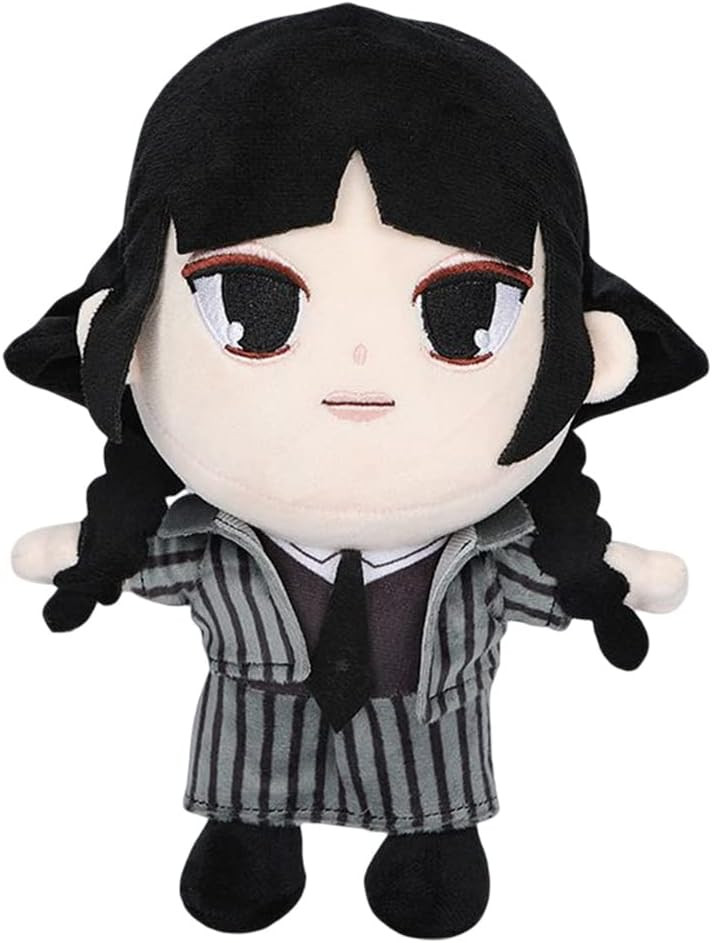 Papusa Addams Amycute, plus, alb/gri/negru, 25 cm