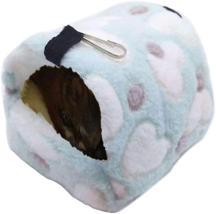 Pat pentru hamster Oncpcare, bumbac, albastru, marimea L