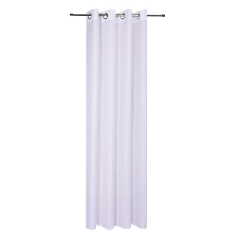 Perdea Wayfair Basics, poliester, alb, 140 x 235 cm