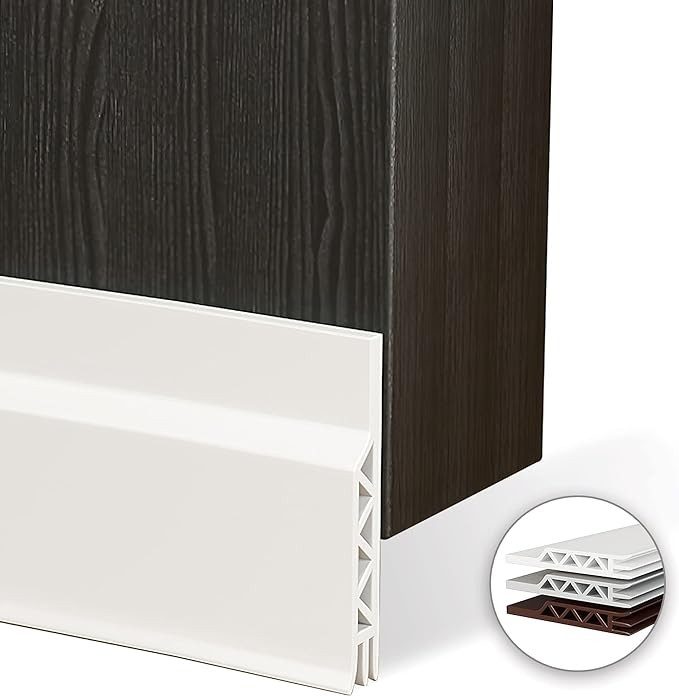 Protectie anti curent pentru usa Incetue, PVC, alb, 100 x 5 cm