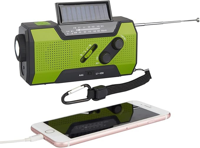 Radio multifunctional TKOOFN AM/ FM, verde15 x 5x 5 cm