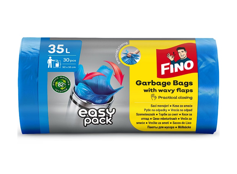Saci menajeri Fino Easy-Pack, 35L, 30 bucati, Resigilat, Grad A
