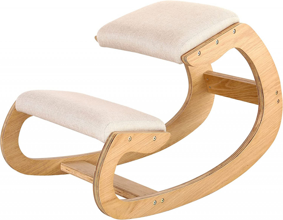 Scaun ergonomic pentru genunchi Predawn, stejar, lemn, 84 x 54 x 53 cm, 8 Kg birou