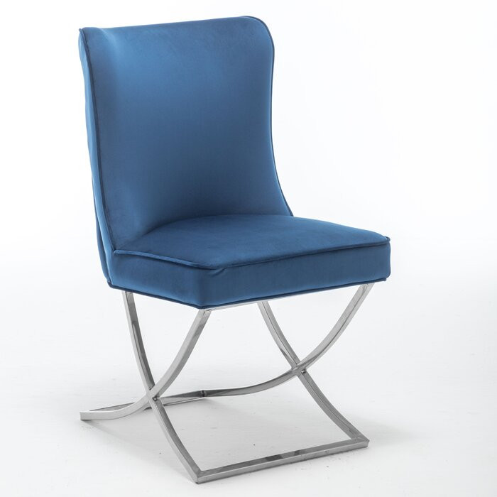 Scaun Shaffer, metal, crom/albastru, 95 x 53 x 60 cm chilipirul-zilei.ro/ imagine model 2022
