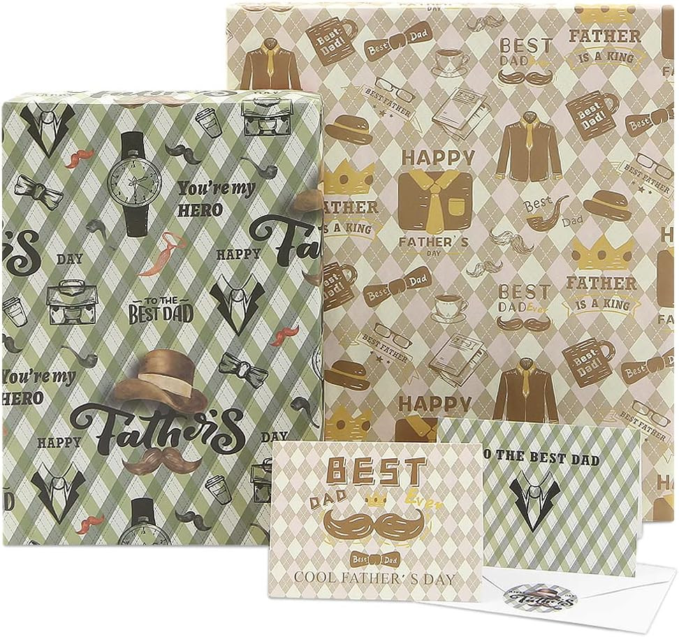 Set 6 coli de hartie pentru impachetat Geluode, multicolor, 50 x 70 cm
