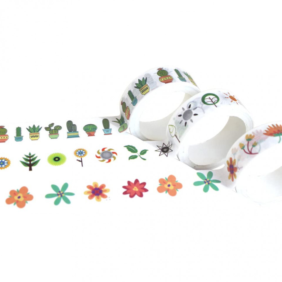 Set 8 role de banda washi Cerioll, hartie, multicolor, 8 x 500 cm