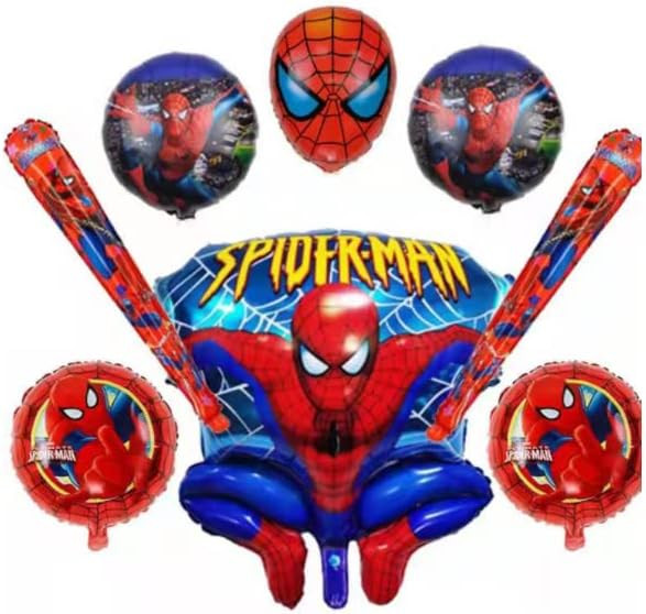 Poze Set aniversar cu Spider-man Miotlsy, folie, multicolor, 6 piese