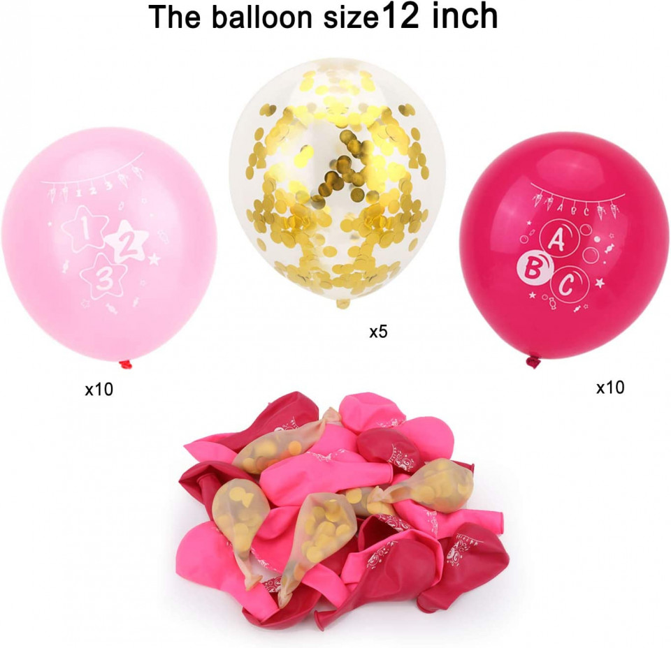 Poze Set aniversar HOWAF, latex/folie, multicolor, 26 piese