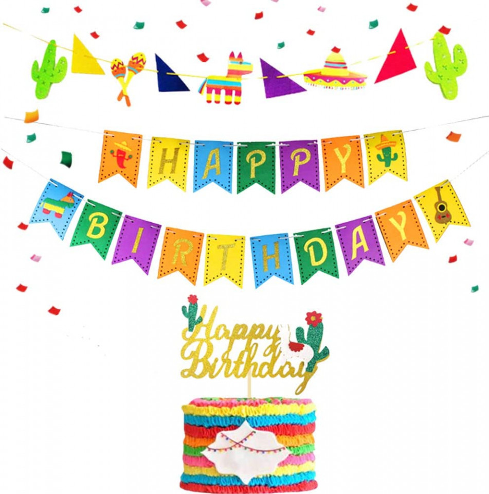 Set aniversar JeVenis, hartie/plastic, multicolor, 3 piese Accesorii pentru petreceri 2023-09-28