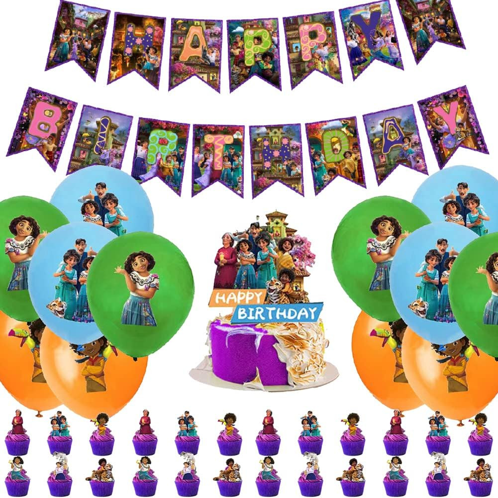 Set aniversar QWEPU, latex/hartie, multicolor, 44 piese