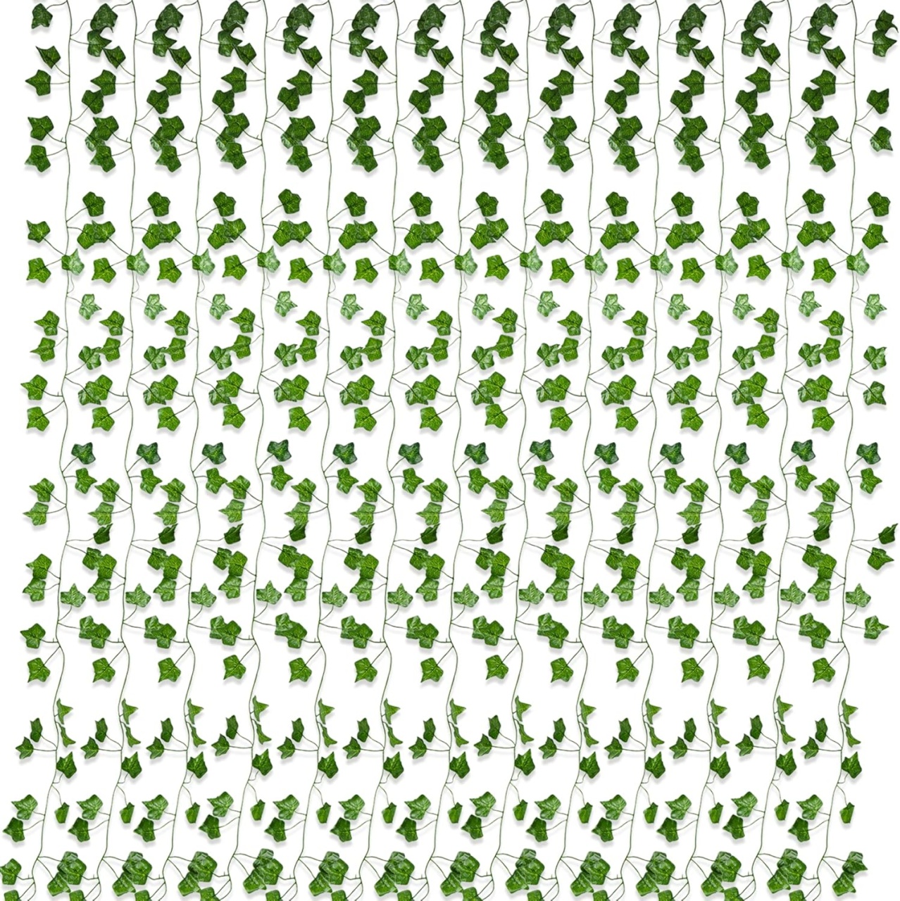 Set de 12 ghirlande artificiale Jianuo, matase/plastic, verde, 215 cm