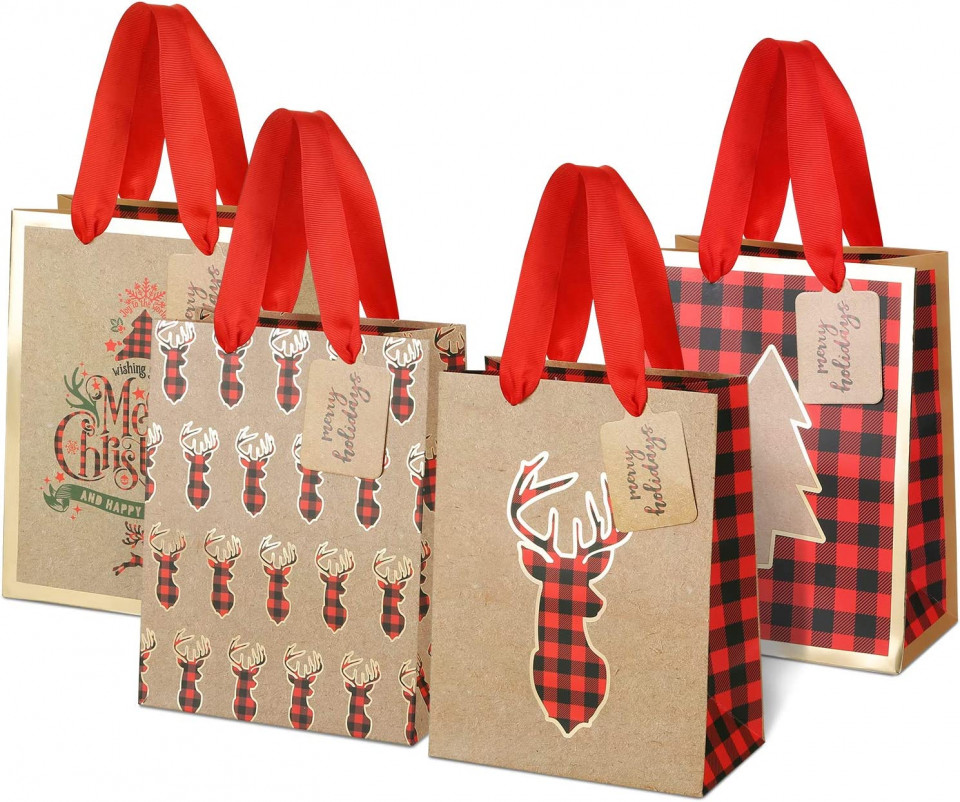 Set de 12 sacose pentru cadouri LEMESO, hartie, multicolor, 18 x 10 x 23 cm accesorii