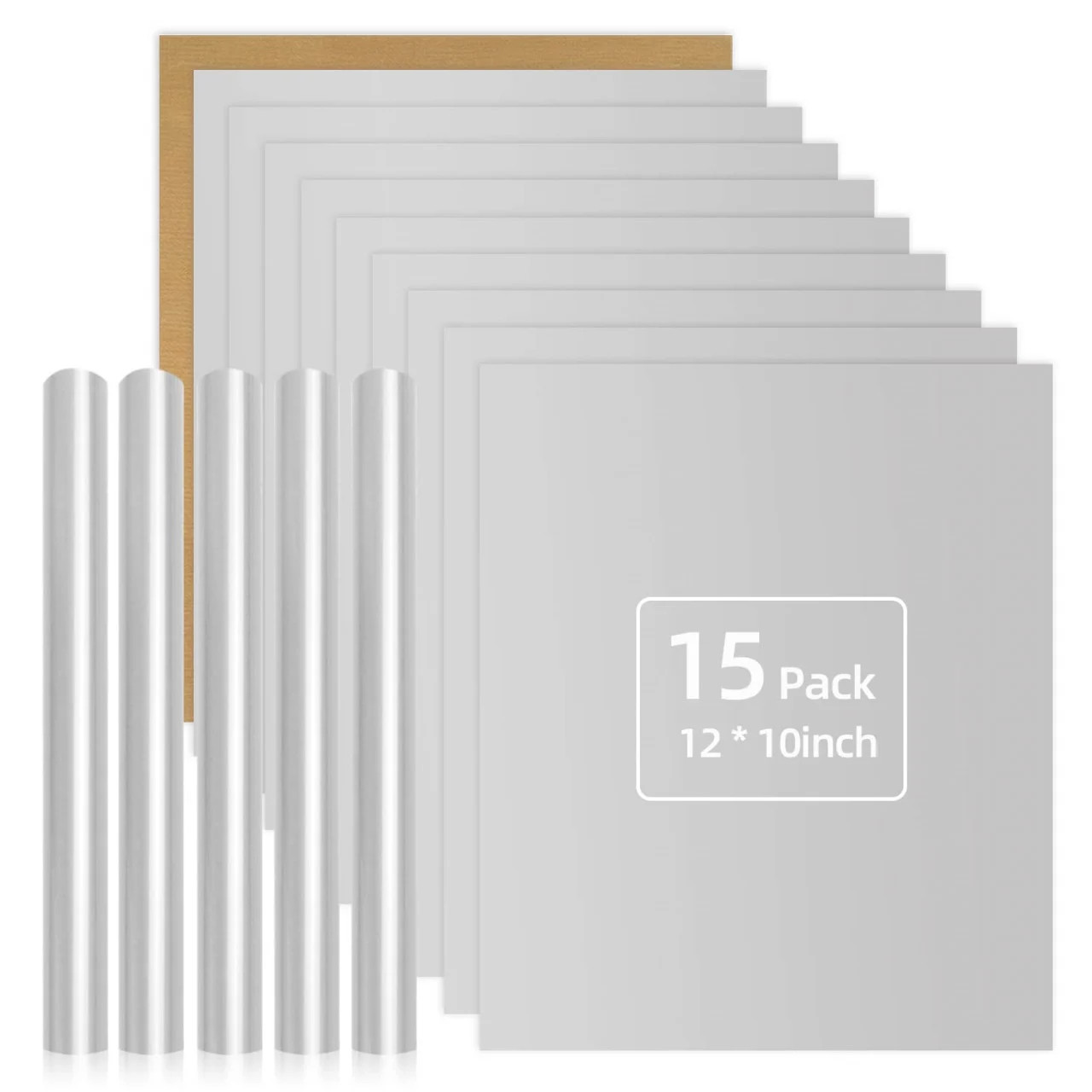 Set de 15 foi de vinil pentru transfer Yrym Ht, gri, 30,5 x 25,4 cm