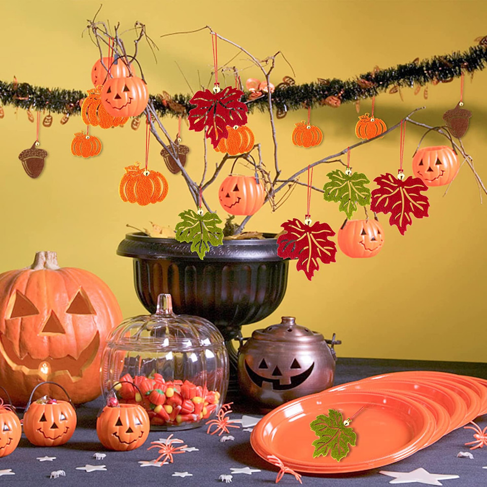 Poze Set de 16 decoratiuni pentru Halloween Taekooki, pasla, multicolor