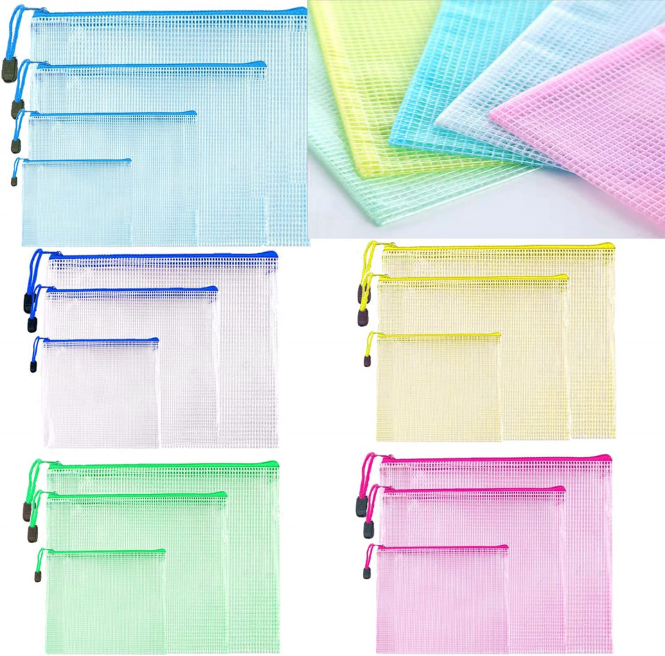 Set de 16 organizatoare pentru documente Loscrew, PVC, multicolor