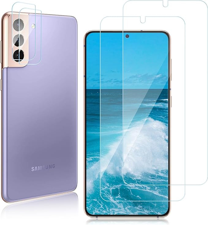 Set de 2 folii de protectie pentru Samsung Galaxy S21 Plus, sticla, 8x6 cm
