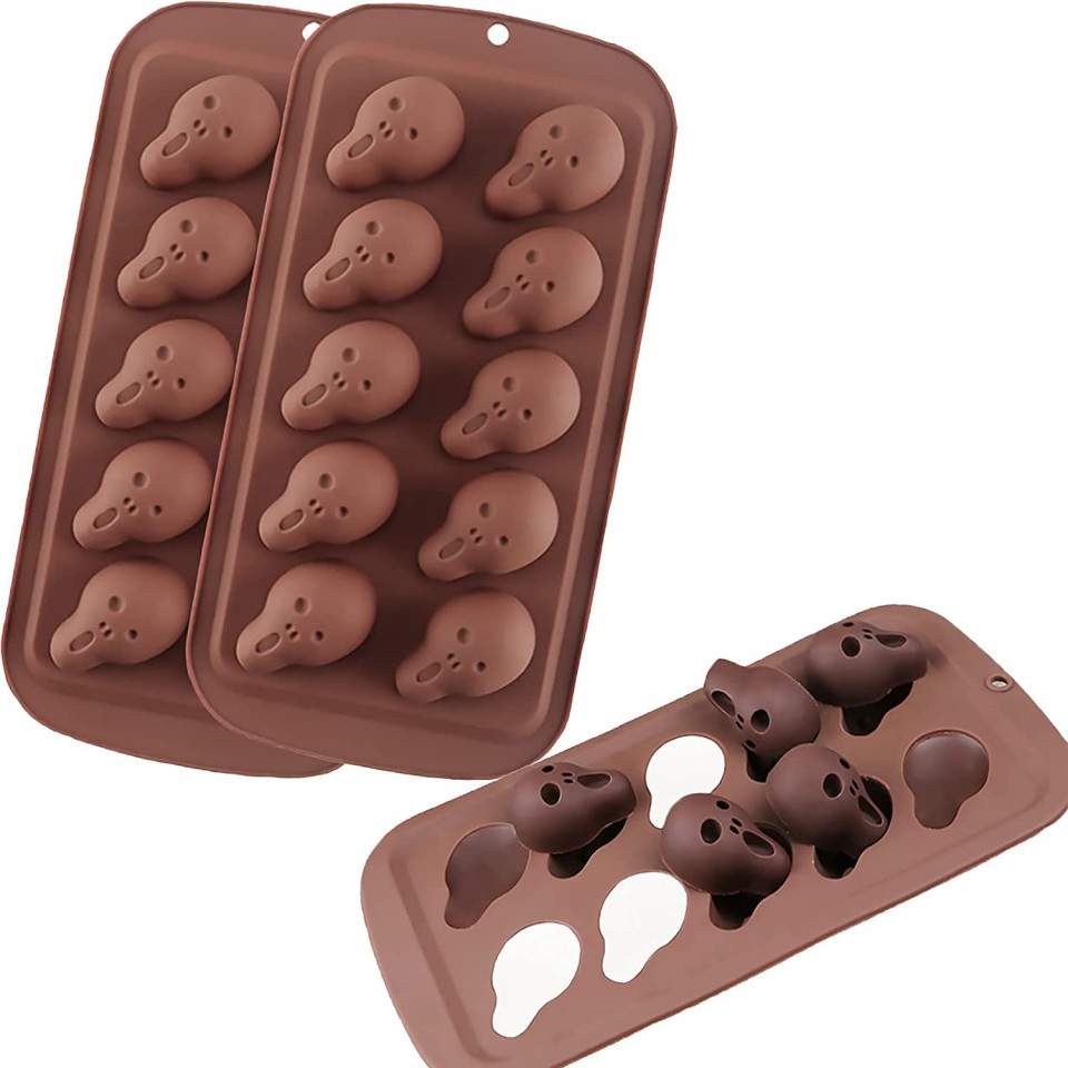 Set de 2 forme pentru ciocolata de Halloween SILICANDO, silicon, maro, 21,5 x 11 cm la reduceri zi de zi Forme și decorațiuni de gătit 2023-09-21 3