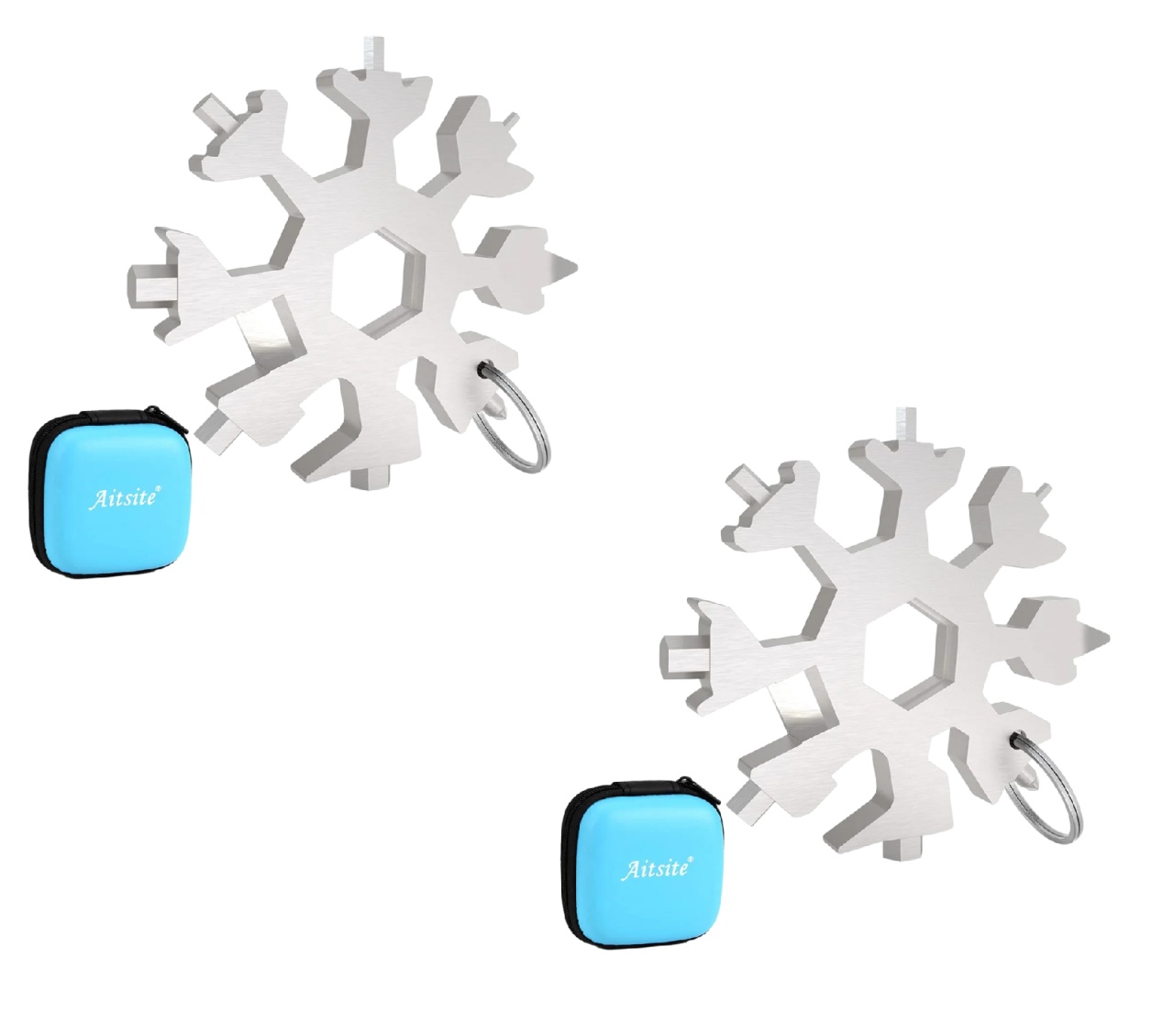 Set de 2 instrumente multifunctionale pentru bricolaj 18 in 1 Aitsite, otel inoxidabil, argintiu, 6,4 X 6,4 cm