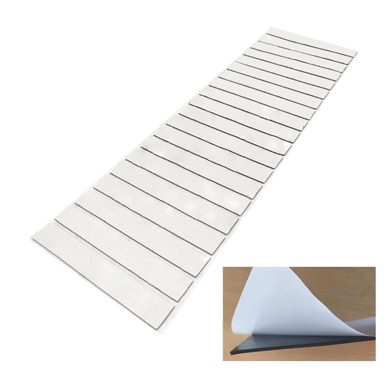 Set de 20 tampoane de benzi dublu-adezive pentru aplicatii dure Kiuiom, alb/negru, spuma