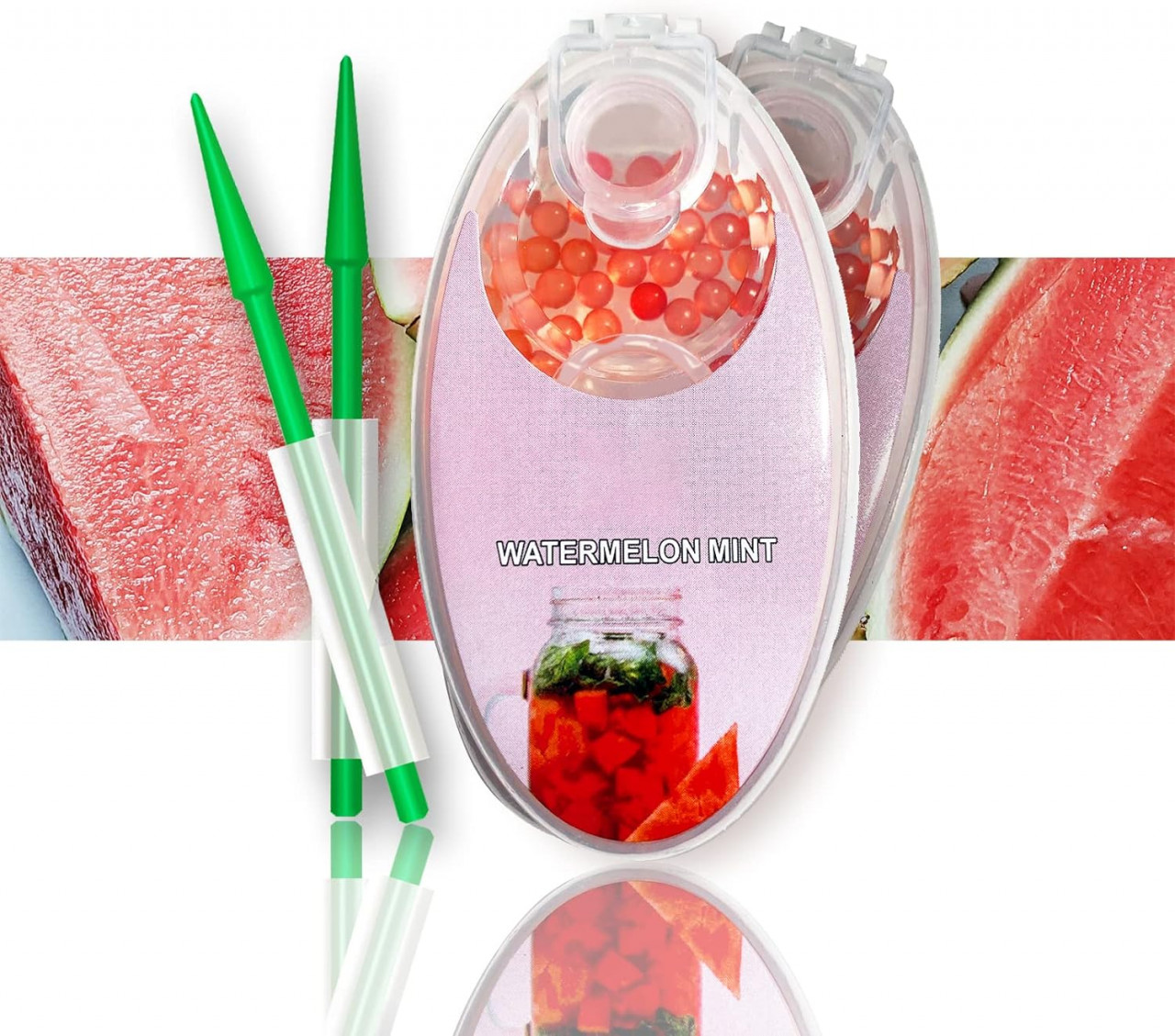 Set de 200 capsule aromatice pentru tigari Rhinestein, multicolor, aroma de pepene rosu