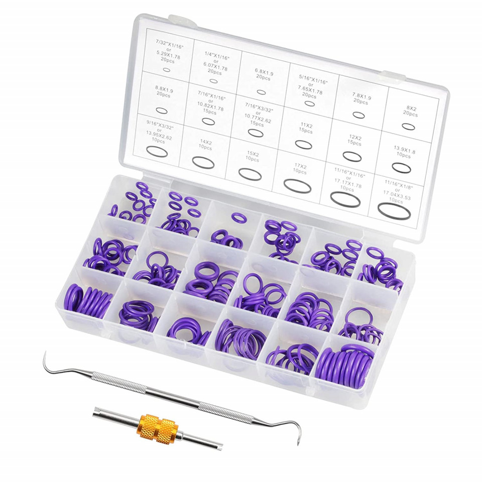 Set de 270 garnituri LEONTOOL, cauciuc, violet Bricolaj 2023-09-25