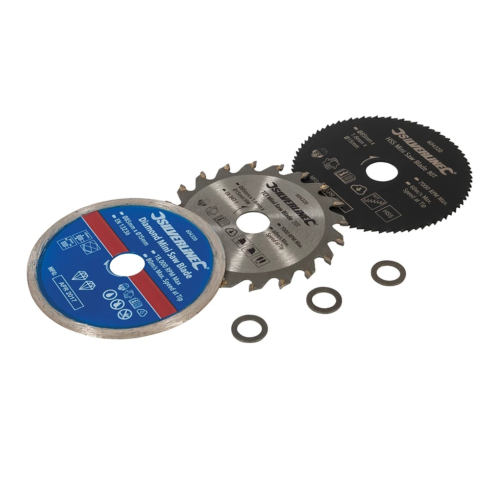 Set de 3 discuri pentru mini fierastrau Silverline