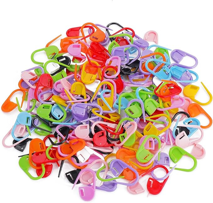 Set de 300 accesorii de blocare pentru tricotat Teaaha, plastic, multicolor, 20 x 12 x 1,9 cm