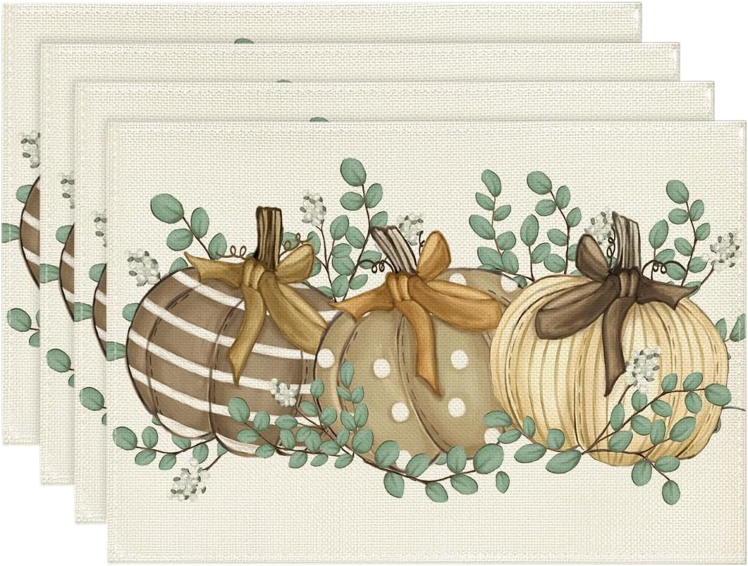 Set de 4 naproane Artoid, poliester, multicolor, 30 x 45 cm