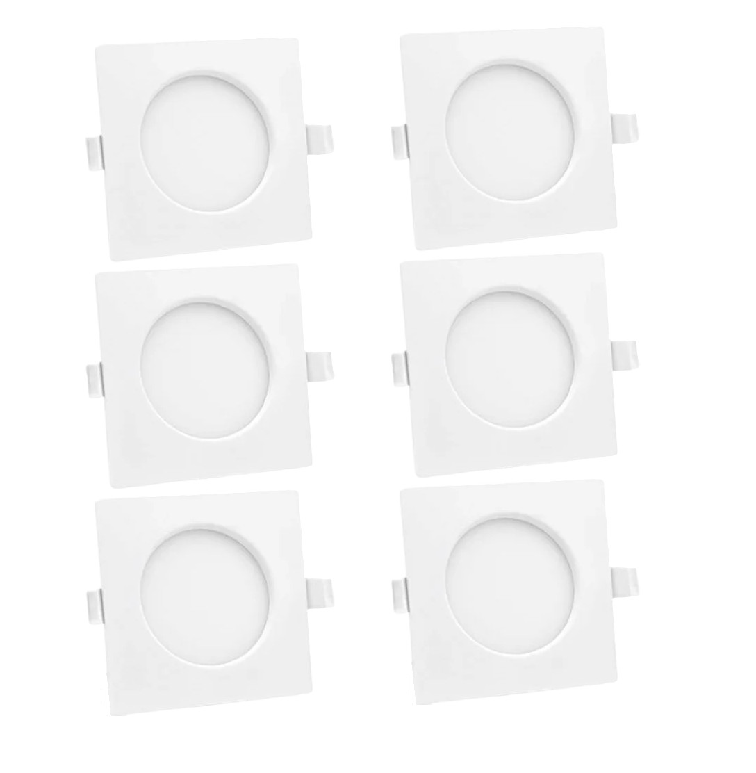 Set de 6 spoturi incastrabile Lumare, LED, plastic, alb, 11,5 cm