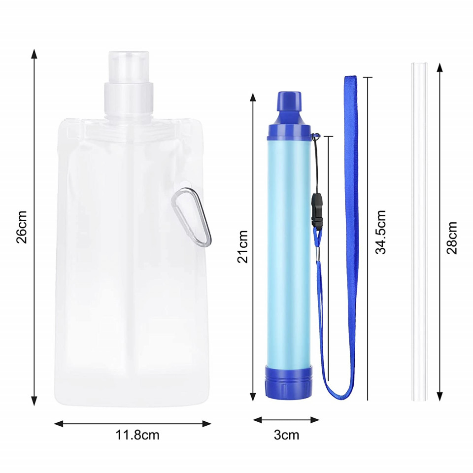 Poze Set de accesorii pentru filtrarea apei Vintoney, plastic, alb/albastru, 6 piese