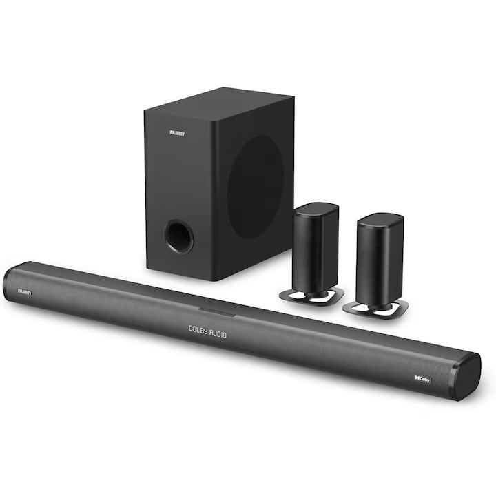Soundbar Majority, Everest 5.1 Dolby Audio, Bluetooth, PC, AUX, home theater, Bluetooth, 300 W, negru, resigilat