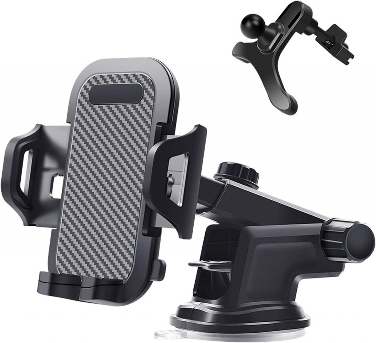 Suport auto pentru telefon Caliyo, ABS/PP/PVC, negru