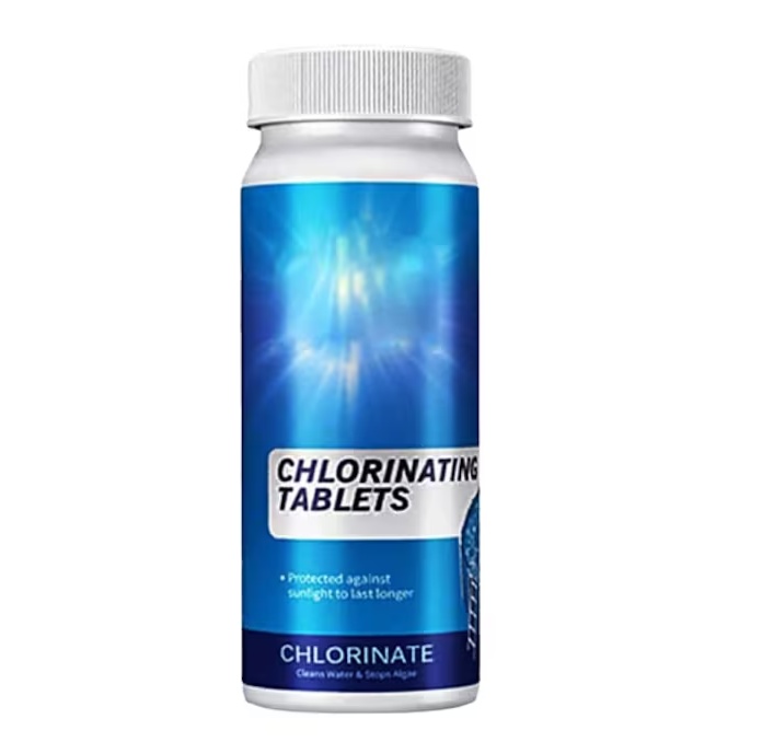 Tablete efervescente cu clor pentru curatarea piscinei Gnaumore, 100 g, alb