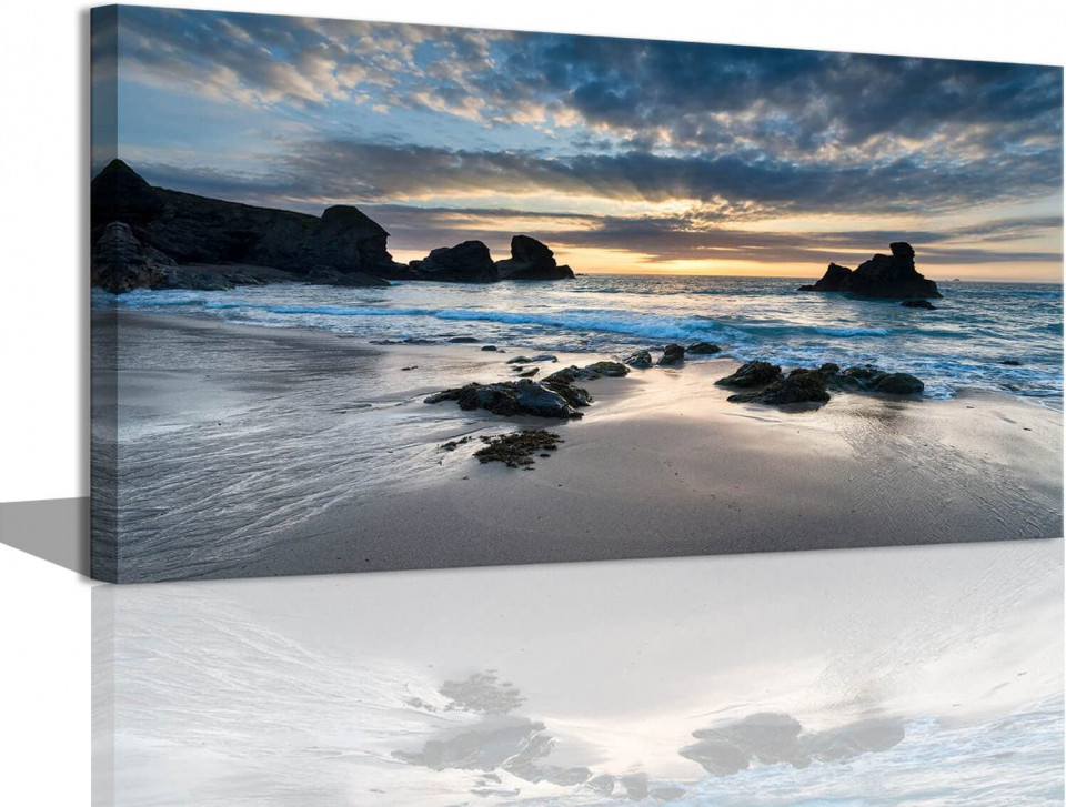 Tablou KEKEMONO, model plaja, panza, multicolor, 50 x 100 cm 100 imagine noua