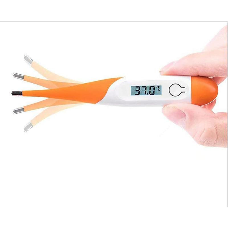 Termometru digital cu varf flexibil Adoric, rectal/oral, alb/portocaliu, 12,4 cm