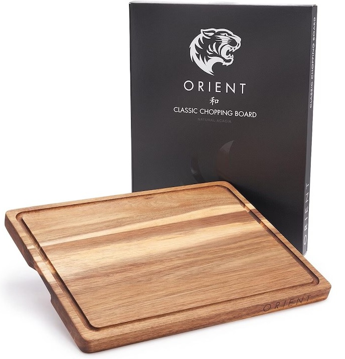 Tocator din Lemn Natural de Salcam, Orient, Canelura pentru scurgerea sucului, 40.5 x 30.5 cm, resigilat