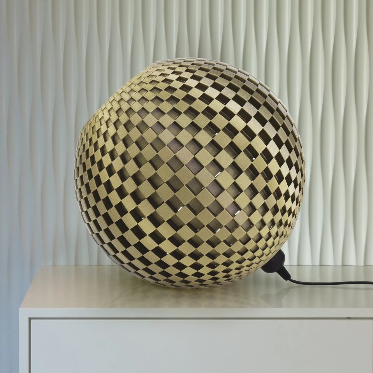 Veioza Tagwerk Kugel 3D Print 1XE27 Auriu