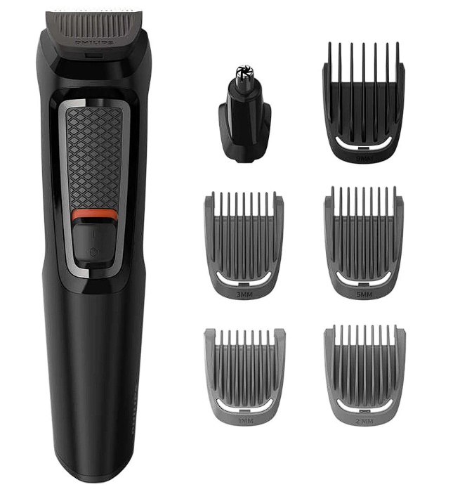 Aparat de tuns barba si parul 7 in 1 PHILIPS Multigroom MG3720/15, Lame cu ascutire, acumulator, 2 piepteni aspect nebarbierit, 2 piepteni barba, 1