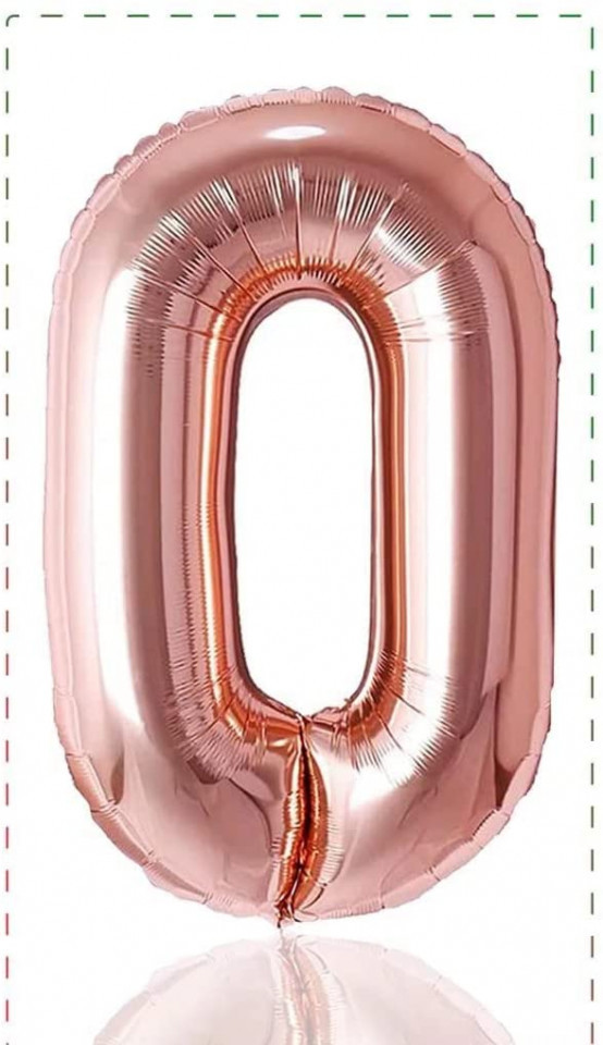 Balon aniversar Maxee, cifra 0, rose, 40 cm Accesorii