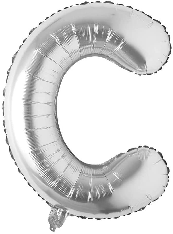 Balon aniversar Maxee, litera C, argintiu, 40 cm chilipirul-zilei.ro/
