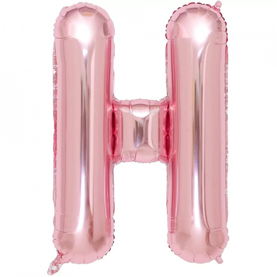 Balon aniversar Maxee, litera H, roz, 40 cm Accesorii pret redus