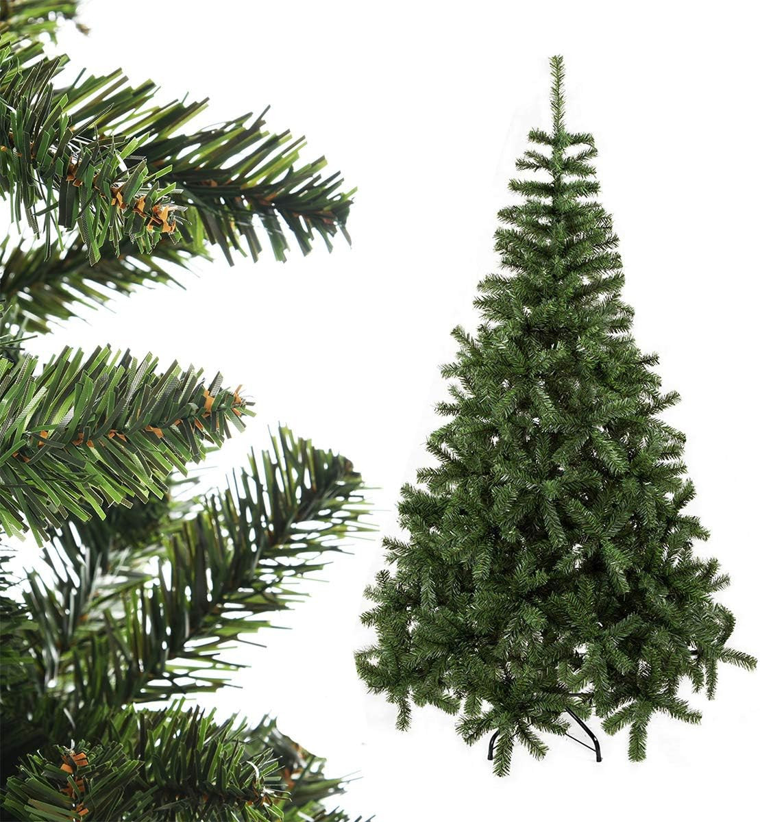 Brad artificial de Craciun Gojooasis, metal/PVC, verde, 94 x 150 cm