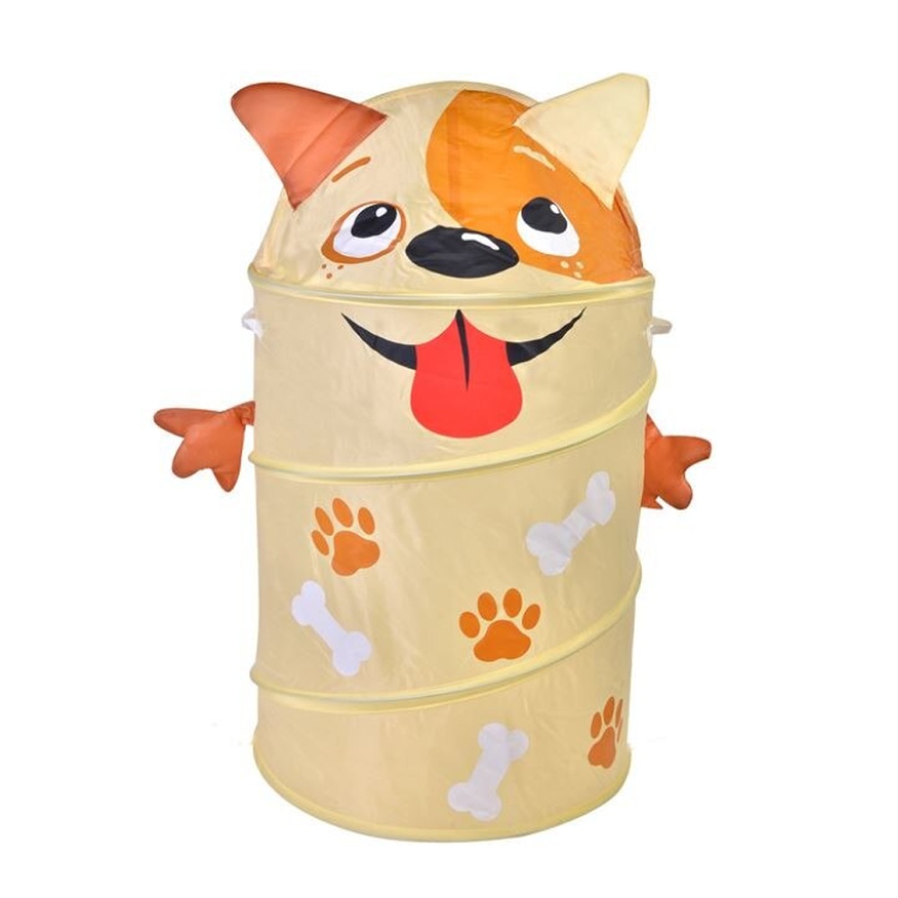 Cos pliabil pentru depozitare jucarii, RCO, galben, poliester, 55 cm, TT4012
