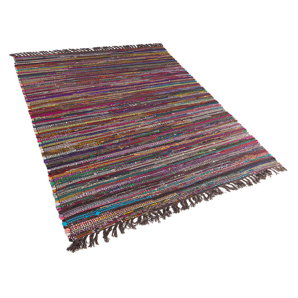 Covor Danca, bumbac, multicolor inchis, 160 x 230 cm Beliani