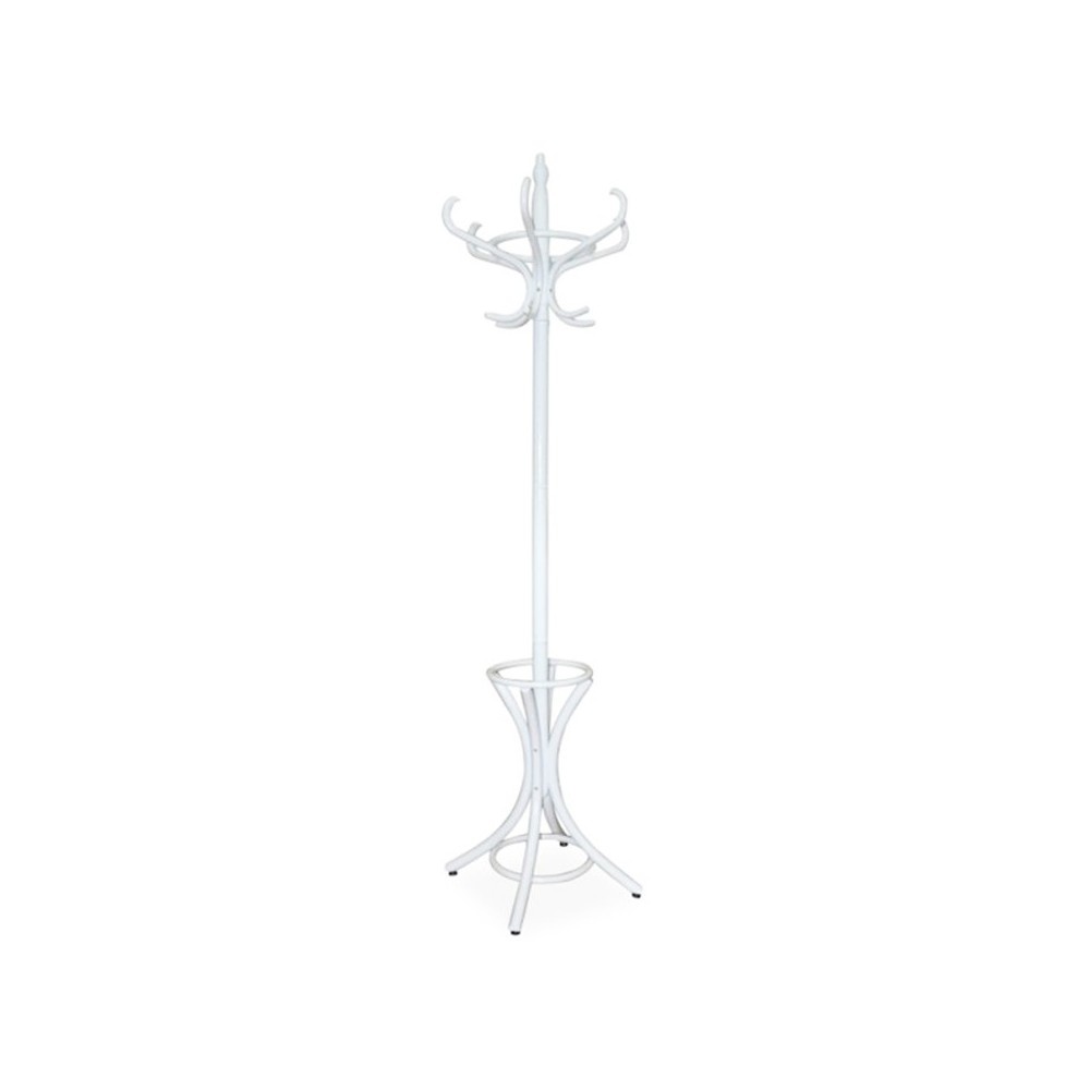Cuier pom lemn curbat, 12 agatatori HM W30, alb