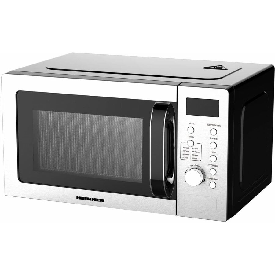 Cuptor cu microunde Heinner HMW-D2060SS, 20 l, 700 W, Control digital, Display LED, Timer, Inox, RESIGILAT, 1 AN GARANTIE