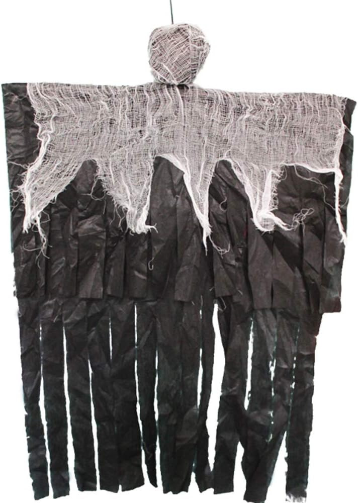 Decoratiune pentru Halloween Moinkerin, textil, negru/alb, 90 x 59 cm