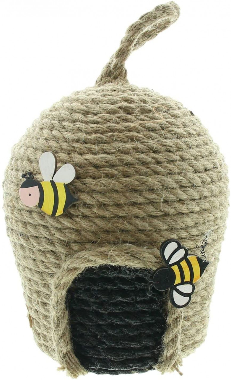 Decoratiune suspendata pentru balcon/terasa Khevga, fibre vegetale, maro, 13 x 13 x 23 cm