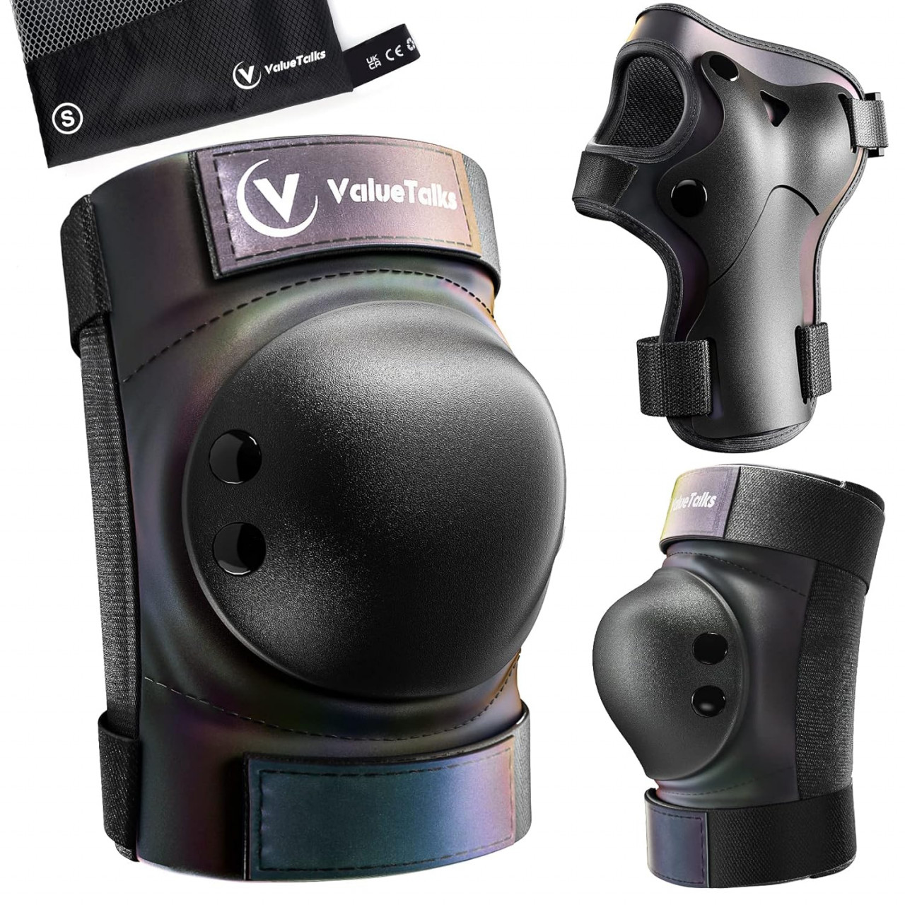 Echipament de protectie pentru copii ValueTalks, negru, 25-50 kg